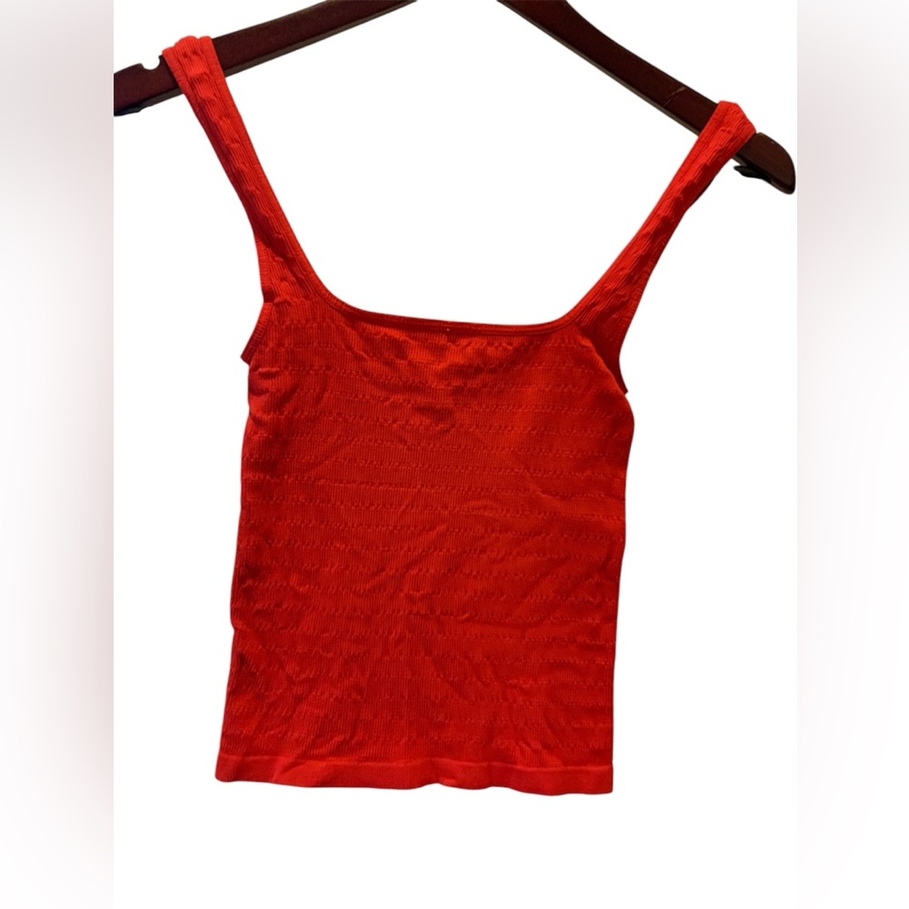 Free People Fitted Red Tank Top
